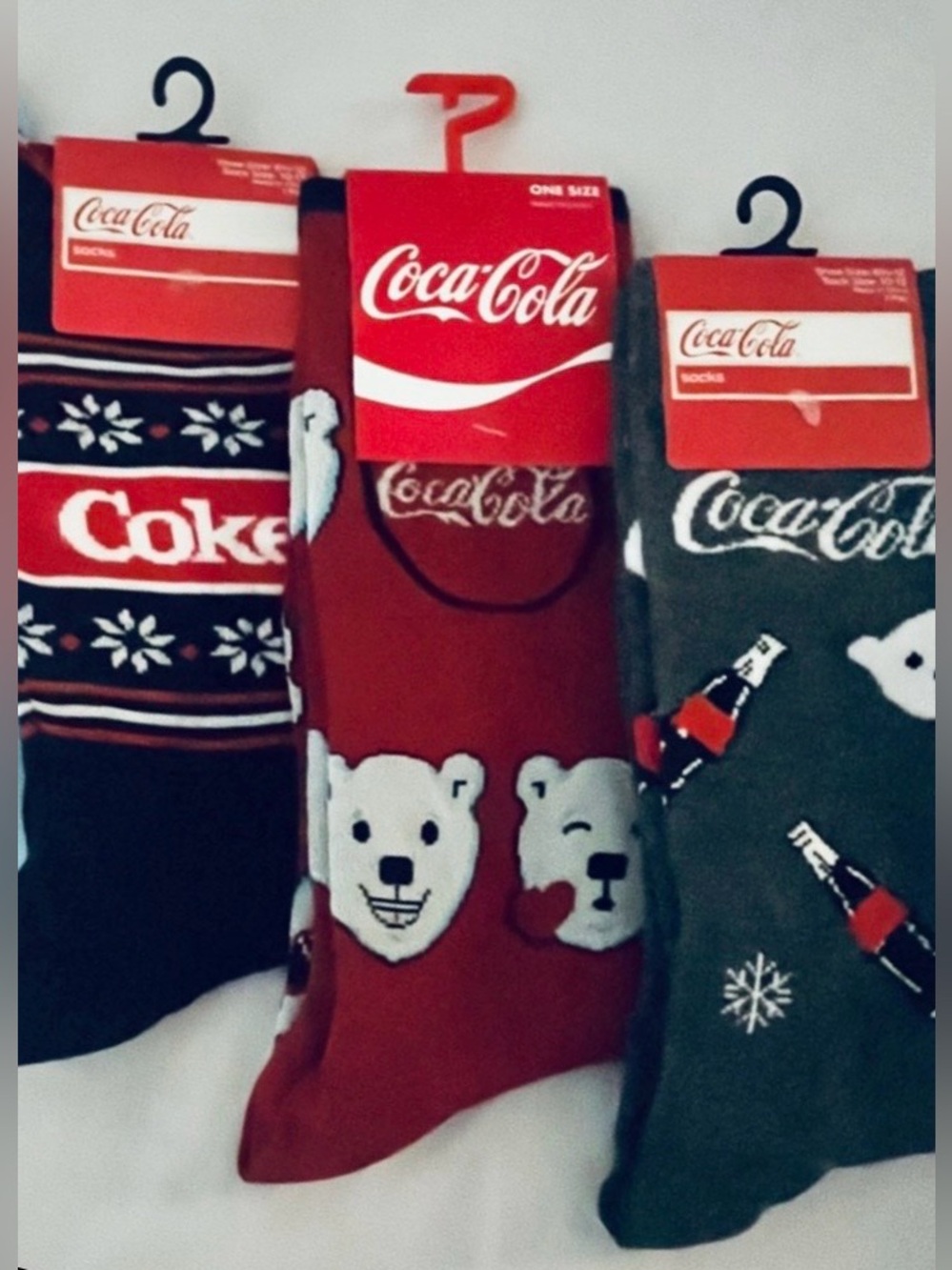 NWT Coca-Cola Crew Socks ~ 3 Pairs
